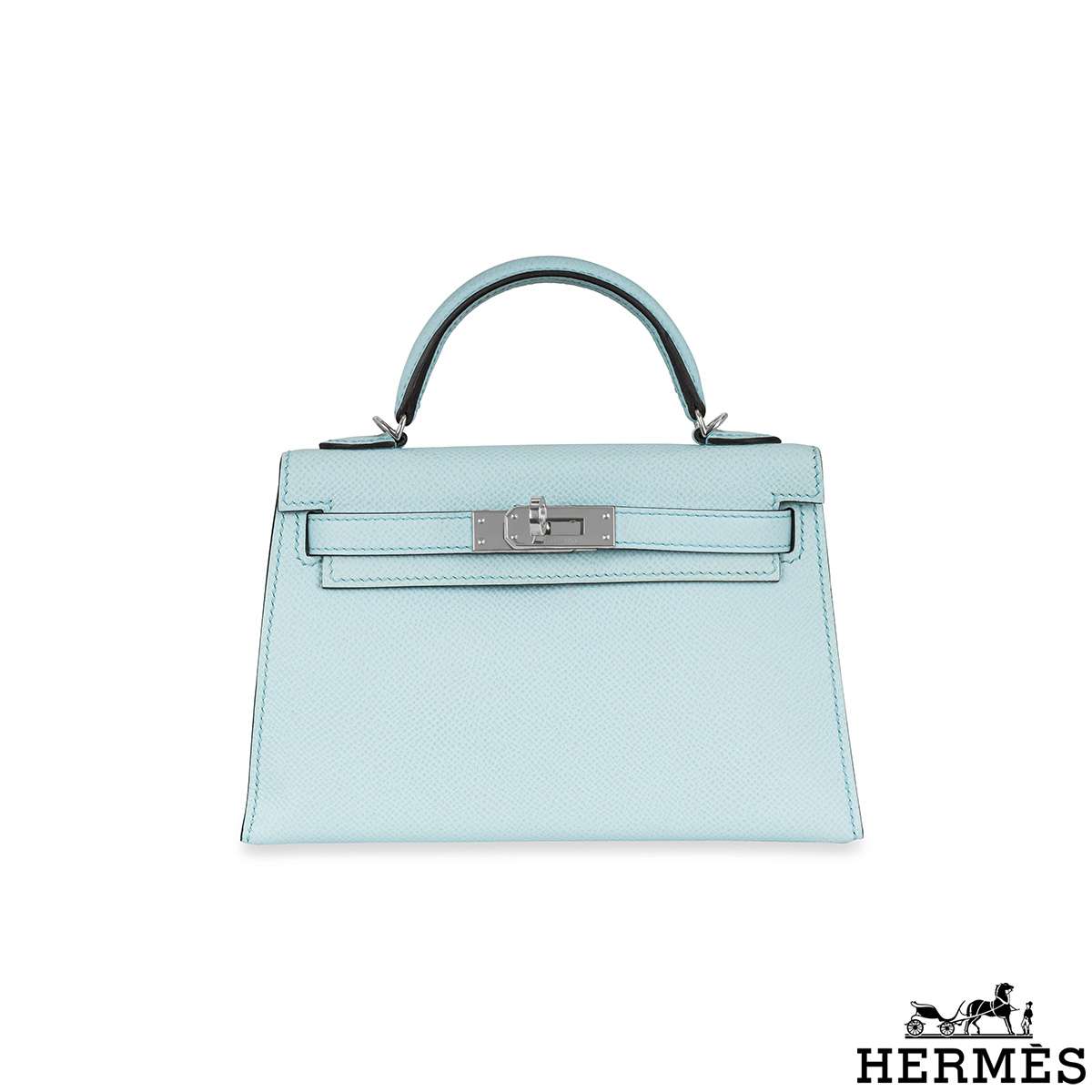 Hermès Kelly Mini II Bleu Zephyr Veau Epsom PHW